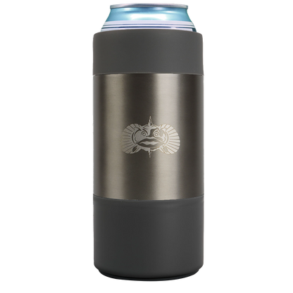 Non-Tipping 16oz Tall Can Cooler Can Coolers Toadfish Graphite No 