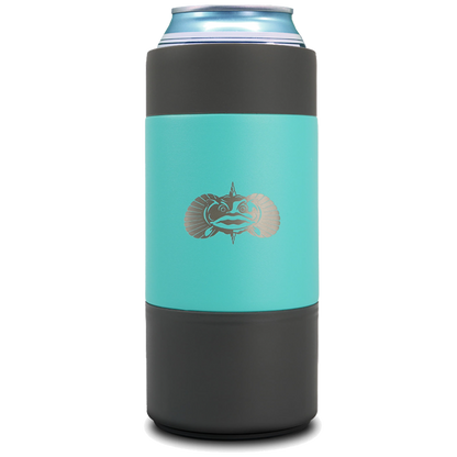 Non-Tipping 16oz Tall Can Cooler Can Coolers Toadfish Teal No 