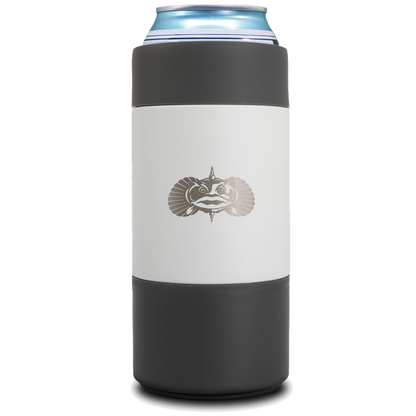 Non-Tipping 16oz Tall Can Cooler Can Coolers Toadfish White No 