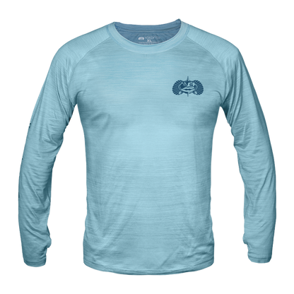 Technical Performance Long-Sleeve Apparel Toadfish Small Heather Blue 