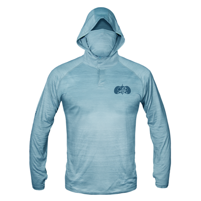 Technical Performance Hoodie Apparel Toadfish Small Heather Blue 